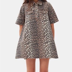 Ganni Brown Leopard Print mini 32